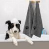 Microfiber Dog Towels for Drying Dogs, Super Absorbent and Soft Pet Grooming Towel, 40 Inch X 23.6 Inch, Perfect Dog Shower & Bath Supplies for Large, Medium or Small Dogs, Grey - Image 5