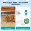 Dog Balls,The 3rd Generation Interactive Toys for Puppy/Small/Medium/Large Dogs,Improved Dog Rolling Effect Tennis Ball with Strap, Tough Motion Activated Automatic Moving Dog Toys (Green) - Image 3