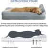 BFPETHOME Orthopedic Dog Beds for Large Dogs-Waterproof Sofa Dog Bed with Removable Washable Cover, Large Dog Bed with Waterproof Lining and Nonskid Bottom,Pet Bed for Large Dogs - Image 3