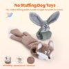 HGB Squeaky Dog Toys, No Stuffing Crinkle Plush Dog Toys to Keep Them Busy & Puppy Teething for Large, Medium, Small Breed, Easter Cute Bunny & Redfox