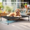 Veehoo Cooling Elevated Dog Bed, Portable Raised Pet Cot with Washable & Breathable Mesh, No-Slip Feet Durable Dog Cots Bed for Indoor & Outdoor Use, XX-Large, CWC1803-XXL Black - Image 2