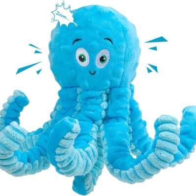 Dog Toys for Aggressive Chewers Squeaky Dog Toys Octopus-Tug of War Dog Toys for Large Breed Tough Interactive Stuffed Dog Chew Toys for Puppies Small & Large Dogs