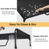 Veehoo Elevated Raised Dog Bed-Cooling Outdoor Dog Cots for Large Sized Dogs Three-Sided Fence Raised Pet Cot with Durable & Breathable Mesh & No-Slip Feet Pet Hammock Bed-35"x 22" Black - Image 6