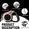 Retractable Dog Leash Automatic Telescopic Tractor Dog Tape, Pet Tape 10/16 FT Durable and Convenient, with Non-Slip Handle, Suitable for Small and Medium-Sized Dogs - Image 5