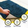 Muddy Mat® Shown on TV–Super Absorbent Microfiber Dog Door Mat for Muddy Paws, Non-Slip Washable Pet Rug, Quick Dry Chenille Entryway Carpet, Machine Washable Indoor Outdoor mat–Atlantic Blue 35"x24" - Image 2
