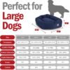 Majestic Pet 40 Inch Bagel Calming Dog Bed Washable – Cozy Soft Round Dog Bed with Spine Support for Dogs to Rest their Head - Fluffy Donut Dog Bed 40x29x9 (Inch) - Round Pet Bed Large – Blue - Image 3