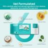 HICC PET Wipes for Dogs & Cats, Cleansing Deodorizing & Soothing Allergy Infections Anal Gland Pets Wipes with Coconut Oil - Dog Grooming Wipes for Butt and Paw - Hypoallergenic & Vet Recommended