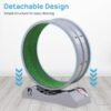 Cat Exercise Wheel, 31.5 Inch Cat Treadmill for Indoor Cats, Cat Running Wheel with Carpeted Runway, Easy to Install & Fitness & Health, Suitable for Most Cats, Plastic Cat Wheel - Image 5