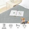 hyha Waterproof Dog Blanket, Soft Pet Bed Blankets, Waterproof Sofa Couch Cover for Dogs Washable, Reversible Pet Couch Covers for Sofa Furniture (30x70 Inch, Grey/Dark Grey)