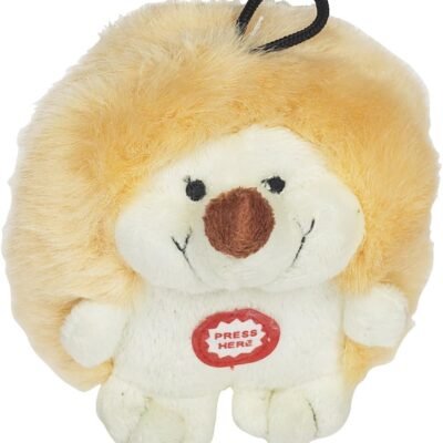 Pet Qwerks Plush Interactive Dog Toys - Chattering Hedgehog - 4.5 in, All Breed Sizes