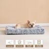 EHEYCIGA Fluffy Dog Crate Bed for Medium Dogs, Plush Faux Fur Dog Crate Pad, Calming Anti Anxiety Medium Dog Bed for Crate, Washable Soft Warm Dog Crate Mat with Non-Slip Bottom - Image 8