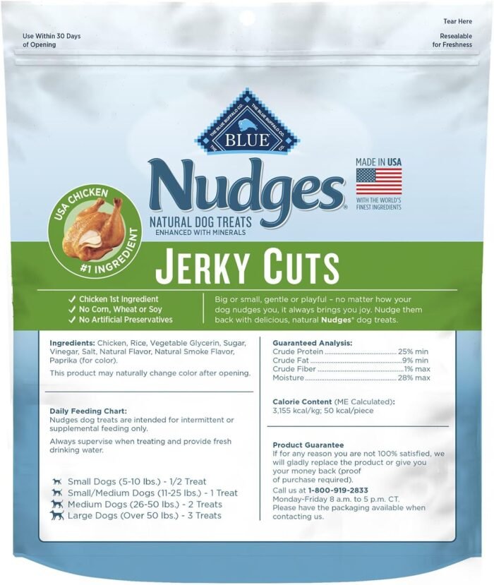 Blue Buffalo Nudges Jerky Cuts Natural Dog Treats Chicken