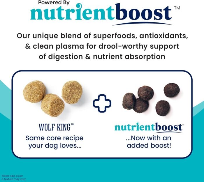 Solid Gold Large Breed Adult Dry Dog Food Whole Grain Kibble with Real Bison, Brown Rice, Sweet Potato and Omega 3 Fish Oil for Dogs, Probiotics - Nutrientboost - 22 LB