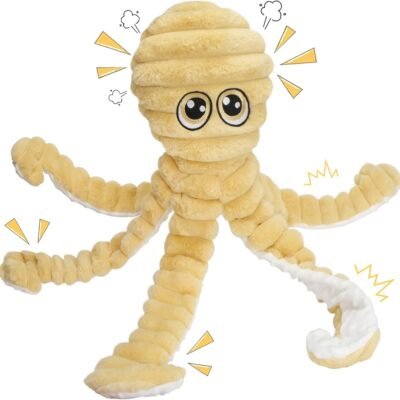 Dog Toys for Large Dogs, 27” Extra Large Plush Octopus Dog Toy, Crinkle Squeaky Dog Toys, Tug of War Pet Toy for Small Medium Large Dogs, Puppy Chew Toys