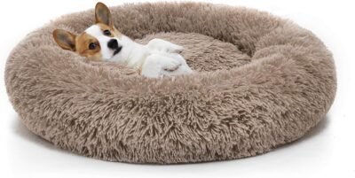 perpets Orthopedic Dog Bed Comfortable Donut Cuddler Round Dog Bed Ultra Soft Washable Dog and Cat Cushion Bed (Style 6)