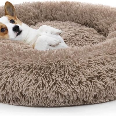 perpets Orthopedic Dog Bed Comfortable Donut Cuddler Round Dog Bed Ultra Soft Washable Dog and Cat Cushion Bed (Style 6)