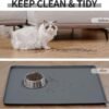 Waterproof Pet Feeding Mat with High Raised Edges, Heavier and Thicker Placemats for Cat Dog Water Bowl with BPA Free, Dogs Cats Food Mats for Messy Drinkers to Prevent Spill and Protect Floors - Image 6