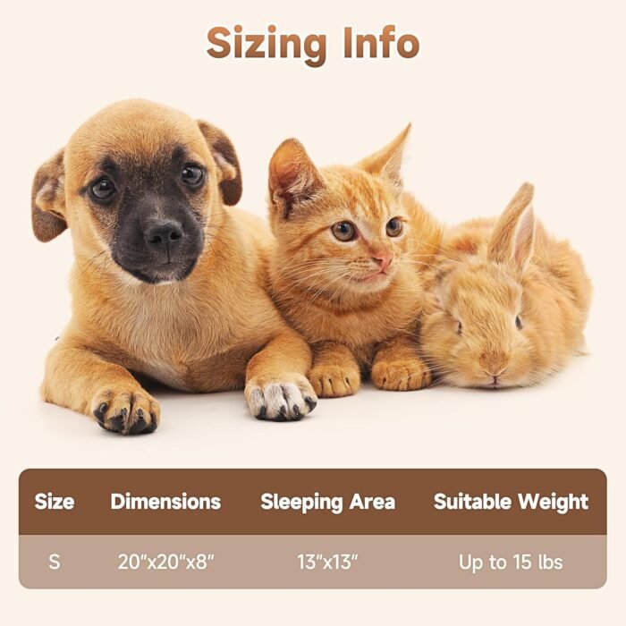Dog & Cat Bed 2 Pack, 20'' Cat Beds for Indoor Cats, Calming Donut Bed for Puppy and Kitten, Washable Round Fluffy Pet Bed for Small Medium Dogs and Cats (Grey&White)