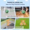 Dog Balls,The 3rd Generation Interactive Toys for Puppy/Small/Medium/Large Dogs,Improved Dog Rolling Effect Tennis Ball with Strap, Tough Motion Activated Automatic Moving Dog Toys (Green) - Image 5
