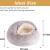 Dog Beds for Small Dogs, Cat Bed Cave, Washable Cute Cat Bed, Cozy Nook Pet Bed for Dogs or Cats, Anti-Slip Puppy Bed Fits up to 12 lbs Pets(Coffee, 20" x 20")