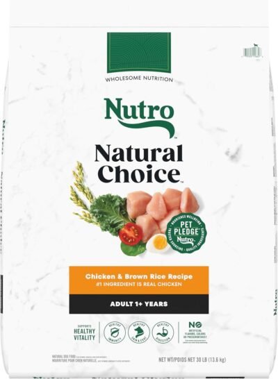 Nutro Natural Choice Adult Dry Dog Food, Chicken and Brown Rice Recipe 30 lbs.