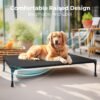 Veehoo Cooling Elevated Dog Bed, Portable Raised Pet Cot with Washable & Breathable Mesh, No-Slip Feet Durable Dog Cots Bed for Indoor & Outdoor Use, Large, CWC1803-L Black - Image 2