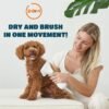 2-in-1 Dog Hair Dryer with Slicker Brush for Small-Sized Dogs and Cats | Pet Hair Dryer | Dog Blow Dryer | 300 Watts, 75-85 dB, Adjustable Temperature, Overheat Protection - Image 2