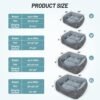 MIXJOY Dog Bed for Large Medium Small Dogs, Rectangle Washable Sleeping Orthopedic Pet Sofa Bed, Soft Calming Cat/Puppy Beds for Indoor Cats, Anti-Slip Bottom with Multiple Size (20'', Grey)