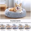 JOLLYVOGUE Small Calming Dog Bed, Anti-Anxiety Donut Cuddler Cat Bed with Anti-Slip Bottom, Fluffy Faux Fur Machine Washable Pet Cushion for Small Medium Dog & Cat, 20" - Image 6