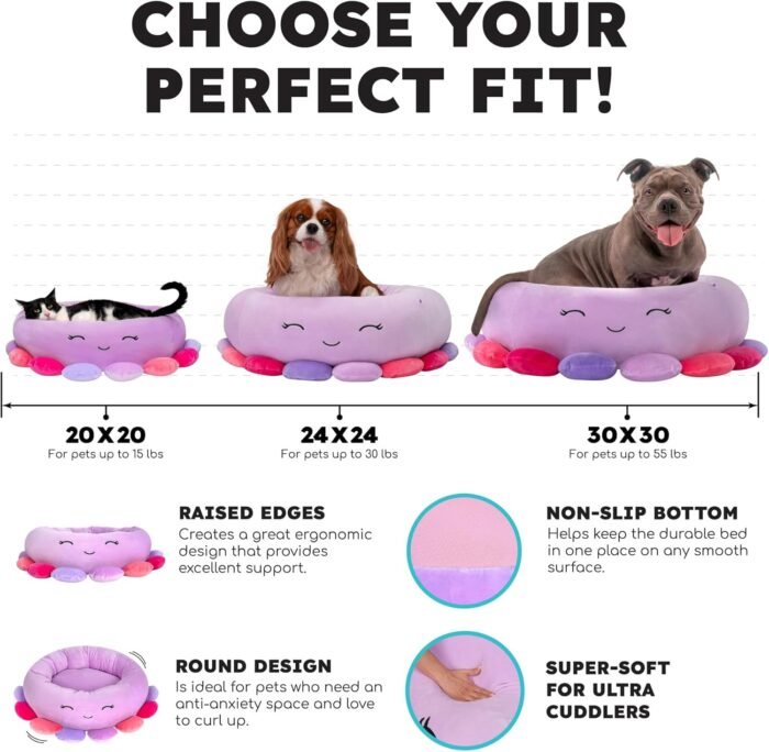 Squishmallows Original 30-Inch Cici The Red Panda Pet Bed - Large Ultrasoft Official Plush Pet Bed for Dogs and Cats