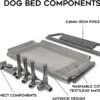 SUDDUS Elevated Dog Bed Waterproof Outdoor, Portable Raised Dog Bed, Dog Bed Off the Floor, Dog Bed Easy Clean Indoor or Outdoor Use, X-Large, Grey - Image 9