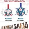 QDAN Dog Balls Toys, Soccer Ball with Straps, Puppy Birthday Gifts, Dog Water Toy, Durable Herding Balls for Small Medium Dogs, Interactive Toys for Tug of War (6 Inch) - Image 4