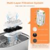 Cat Water Fountain Stainless Steel: 3.2L/108oz Pet Foundatin Water Bowl for Cats Inside Automatic Dog Drinking Dispenser Dish Animal Feeding & Watering Supplies Waterfall with 1 Replacement Filter - Image 3