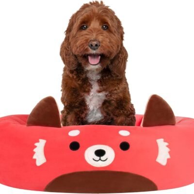 Squishmallows Original 30-Inch Cici The Red Panda Pet Bed - Large Ultrasoft Official Plush Pet Bed for Dogs and Cats