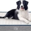 EMPSIGN Reversible Cool and Warm Dog Bed for Crate Pad, Pet Beds with Washable and Removable Cover, Dog Crate Bed Sleeping Mats, Bed for Dog Crate for Large Medium Small Dogs, Grey