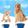 Aonkey Collapsible Dog Bowls with Bottle Carrier, 2 Pack Travel Dog Water Bowl Upgraded Carabiner, One-Piece Molded Rim No Fall Off or Crack, Foldable Silicone Portable for Pets Walking Hiking 15oz - Image 5