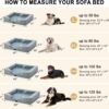 Orthopedic Dog Beds for Large Dogs, Waterproof Memory Foam Large Sized Dog Bed with Sides, Non-Slip Bottom and Egg-Crate Foam Big Dog Bed with Removable Washable Cover(Large,Light Grey) - Image 5