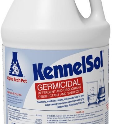 KennelSol 1-Step Kennel Cleaner - EPA Registered Liquid Concentrate Disinfectant and Deodorizer, Effective Against Bacteria and Viruses - 1 Gallon by Alpha Tech Pet