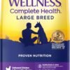 Wellness Complete Health Large Breed Adult Dry Dog Food, No Wellness Complete Health Large Breed Adult Dry Dog Food, No Corn or Wheat, Made in USA with Real Meat, Natural Ingredients, Glucosamine, Probiotics & Omega Fatty Acids (30-Pound Bag)