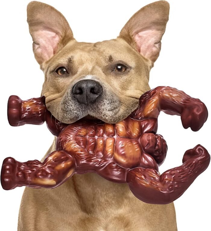 PETSTA Indestructible Dog Toys for Aggressive Chewers, Extreme Tough Toys for Large Dogs, Real Beef Flavored, Dog Bone for Medium/Large Dogs Breed, Gifts for Dogs