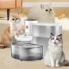 Saker Automatic Pet Water Fountain,2025 Upgraded Pet Water Fountain No Filter,Cat Water Dispenser Wireless Pour-Over,3L/106oz Ultra-Quiet Design,Pet Gravity Water Dispenser for Cat
