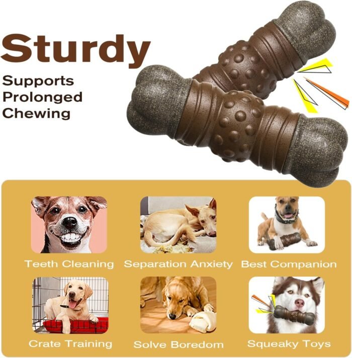 Dog Toys,Chew Toys for Aggressive Chewer,Large Dog Toys,Bone Chew Toys,Big Dog Toys for Cleaning Teeth,Consumable Coffee Wood,Relieving Boredom,Interacting,Strong,Large.Indoor,Outdoor.