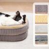 Orthopedic Dog Bed for Medium, Large Dogs Breeds, High Density Egg Crate Foam Dog Sofa Beds with Four Sided Bolster,Oval Kennel Bed, Pet Couch Bed,Removable Washable Cover& Non-Slip Bottom - Image 3