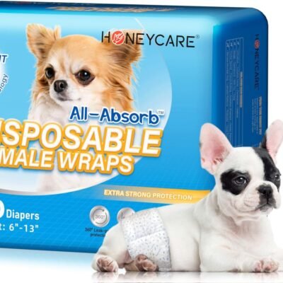 HONEY CARE All-Absorb A27 Male Dog Wrap, 50 Count, Extra Small