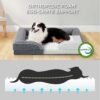 Made4Pets Orthopedic Dog Bed for Large Dogs, Supportive Foam Big Large Pet Bed Sofa with Washable Removable Cover, Waterproof Dog Couch Bed, Non-Slip Bottom and Egg-Crate Foam, Grey - Image 2