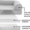Furhaven Orthopedic Dog Bed for Large Dogs w/ Removable Bolsters & Washable Cover, For Dogs Up to 95 lbs - Quilted Sofa - Silver Gray, Jumbo/XL - Image 4