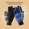 Pet Hair Remover Glove - Gentle Pet Grooming Glove Brush - Deshedding Glove - Massage Mitt with Enhanced Five Finger Design - Perfect for Dogs & Cats with Long & Short Fur - 1 Pack (Right-Hand), Blue - Image 7