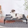 pettycare Elevated Outdoor Dog Bed - Raised Cot for Large Dogs, Heavy Duty Pet Cots Waterproof, Cooling, Washable Breathable Teslin Mesh, Durable, Non Slip, 42 Inches, Grey - Image 7