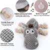 Dog Toy, Large Dog Squeaky Toys, Stuffed Animal Dog Plush Toy for Puppy, Small, Middle, Large Dogs (Donkey(Grey)) - Image 2