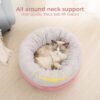 Cat Bed for Indoor Cats,Round Cat Bed for Small Pets,Washable Pet Bed with Non-Skid Bottom,Pet Bed for Puppy and Kitty,19 Inches,Pink - Image 4